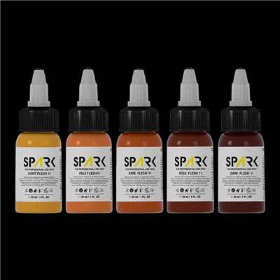 مجموعه جوهر خالکوبی حرفه ای 1oz Bottles Flesh Tone - مطابق با REACH اتحادیه اروپا