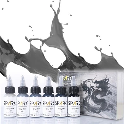 جوهر خال کوبی خاکستری حرفه ای مجموعه 30ml/1oz رنگدانه مایع ارگانیک مجموعه هنرمند سفارشی جوهر آرایش دائمی