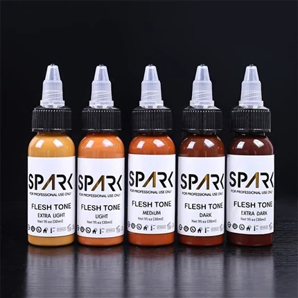 ست رنگ پوست 1OZ 5 تکه جوهر تاتو بدون سرب جوهر تاتو جوهر تاتو حرفه ای پوشش جوهر تاتو تاتوهای ترکیبی و آرایشی