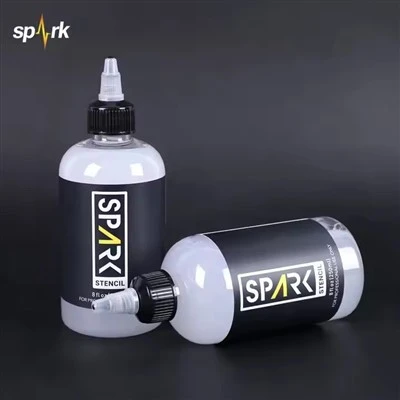 جرقه وگان استنسیل دوستانه سریع - Drying فرمول خشکی مواد انتقال ژل 8 fl oz (240 میلی لیتر) برای استفاده از استنسیل خال کوبی