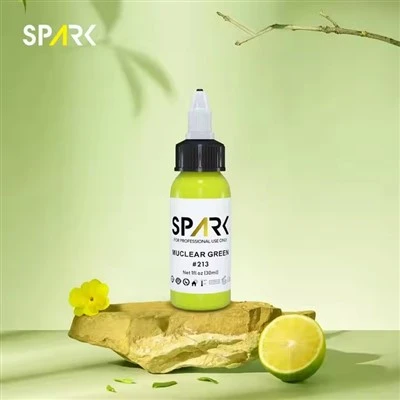 Spark 0.5oz Long - ماندگار با رنگ آمیزی سریع آب رنگ روشن -} مبتنی بر جوهر تاتو رنگی پر جنب و جوش برای هنر بدن