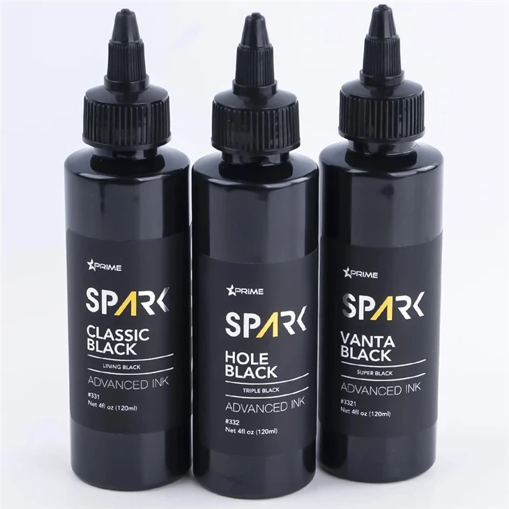 عمده فروشی 4oz 120ml جوهر ممتاز خال کوبی مجموعه ای از مایع آلی سیاه و سفید عملکرد دائمی با کیفیت بالا