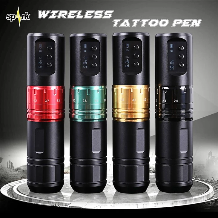 جرقه Professional Precision قابل تنظیم تاتو قابل حمل بدنه الکتریکی قابل حمل باتری دائمی
