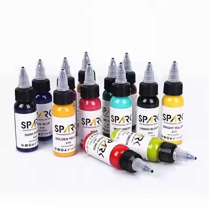 Spark High Quality EU Reach Compliance Tattoo Ink Black And White For Body Art Tattoo Pigment Ink