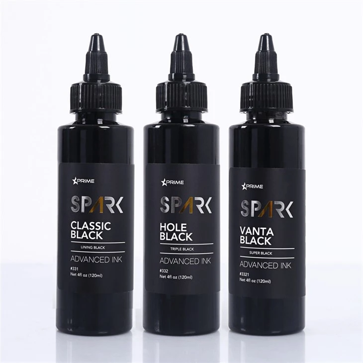 4OZ Classic Black Hole Black Vanta Black Spark Ink Tattoo Ink Black