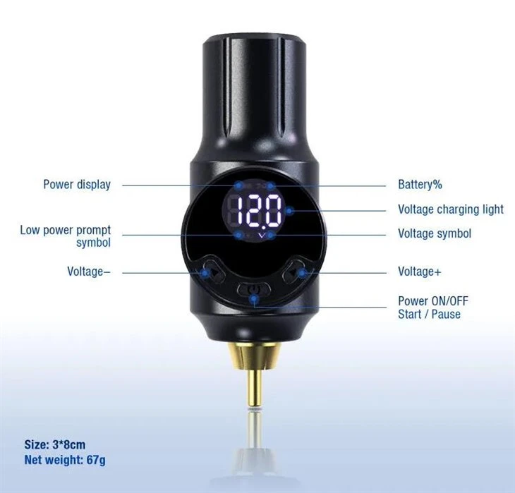 منبع تغذیه تاتو باتری بی سیم RCA MINI Tattoo