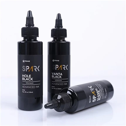 حفره مشکی 4OZ سه گانه جوهر سیاه سری Spark تاتو جوهر تاتو جوهر سیاه نور سیاه