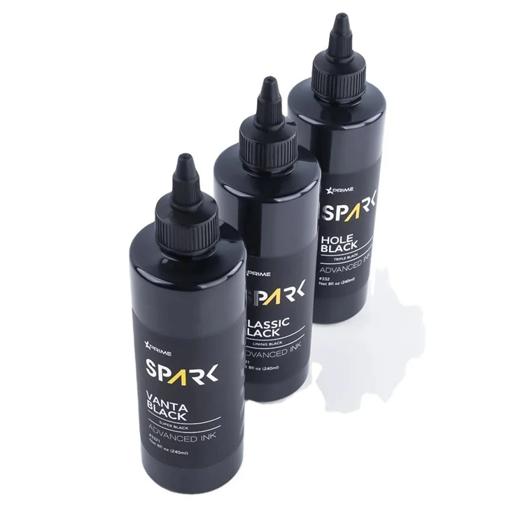 مجموعه جوهر تاتو جوهر تاتو وانتا بلک 8OZ 4OZ Super Black Series Spark Tattoo Ink Ink Series Professional